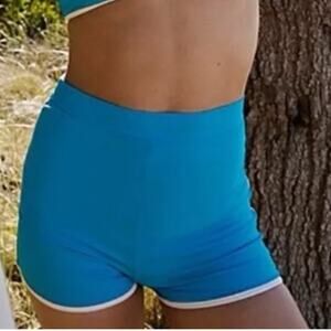 NWT Acacia Tommy ribbed piped trim boy shorts in Rocky’s, XS